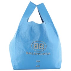 Balenciaga Supermarkt Shopper Tasche gedruckt Leder klein