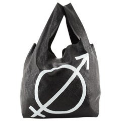 Balenciaga Supermarket Shopper Bag Printed Leather Small