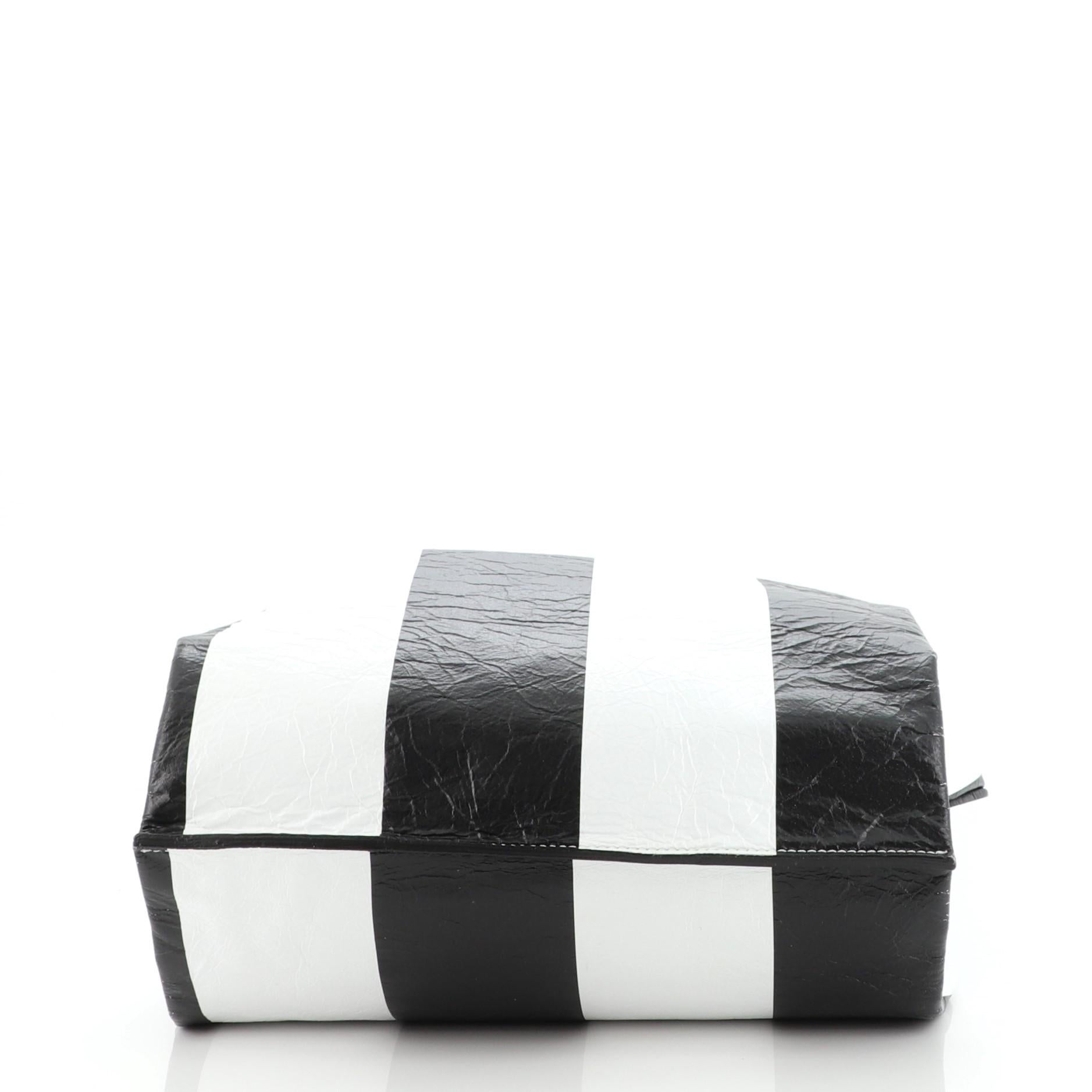 Balenciaga Supermarket Shopper Bag Striped Leather Medium In Good Condition In NY, NY