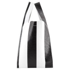 Balenciaga Supermarket Shopper Bag Striped Leather Medium