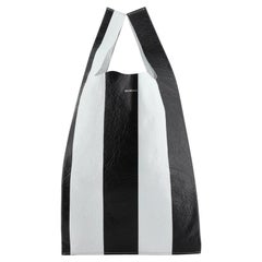 Balenciaga Supermarket Shopper Bag Striped Leather Medium