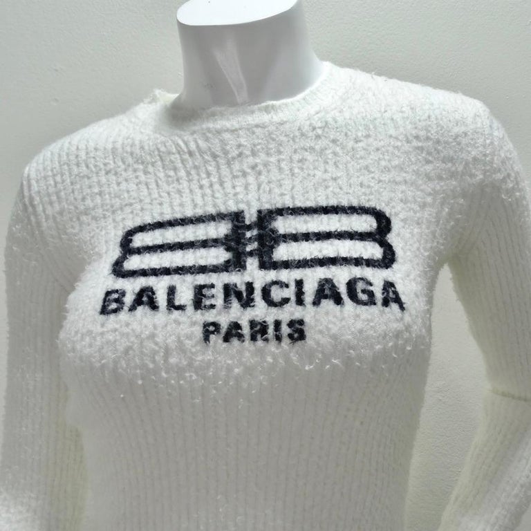 Balenciaga Long Sleeve Crewneck Sweater at 1stDibs