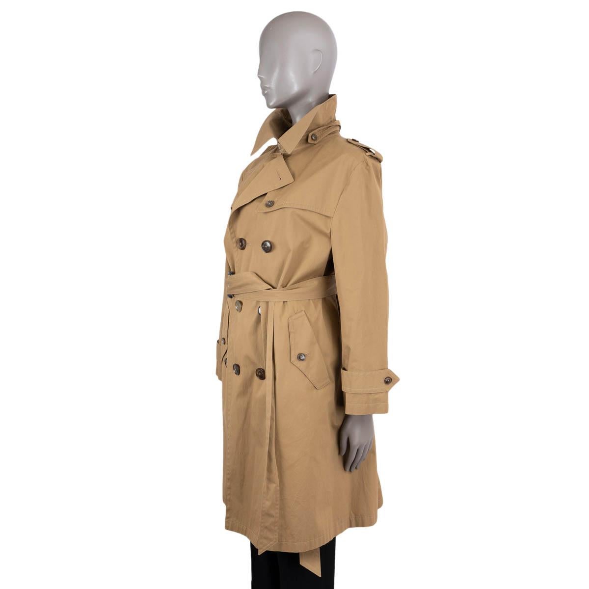  BALENCIAGA - Manteau imperméable en coton beige, 2016 SWING TRENCH, 40 M Pour femmes 