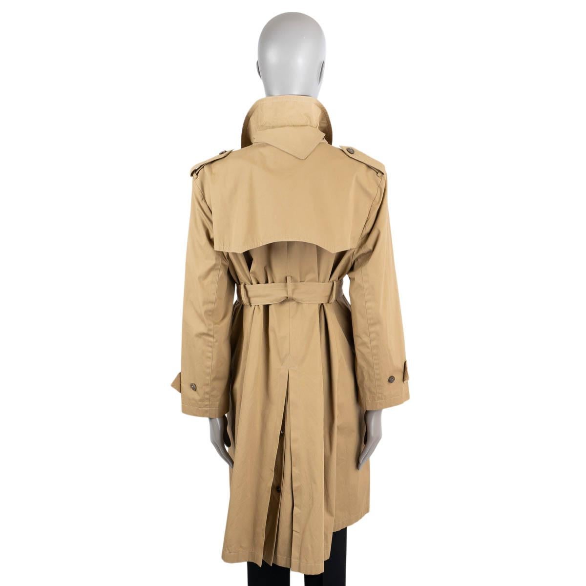 BALENCIAGA tan cotton 2016 SWING TRENCH Coat Jacket 40 M 1