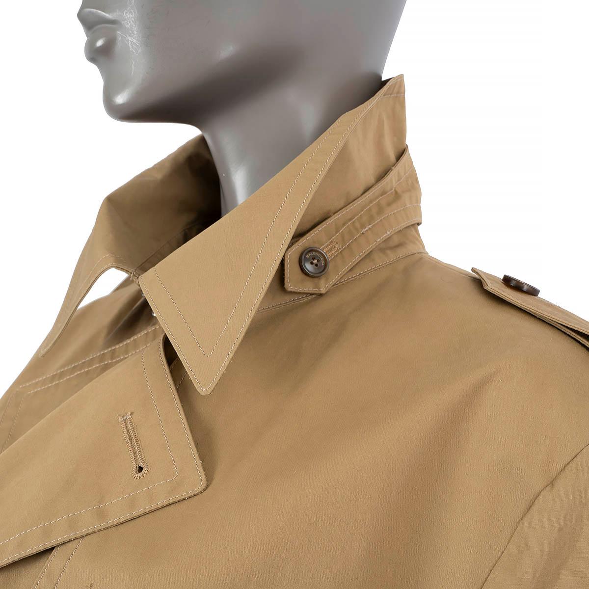 BALENCIAGA tan cotton 2016 SWING TRENCH Coat Jacket 40 M 3