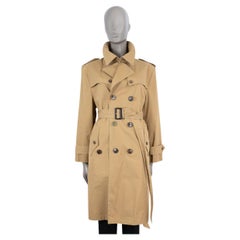 BALENCIAGA tan cotton 2016 SWING TRENCH Coat Jacket 40 M