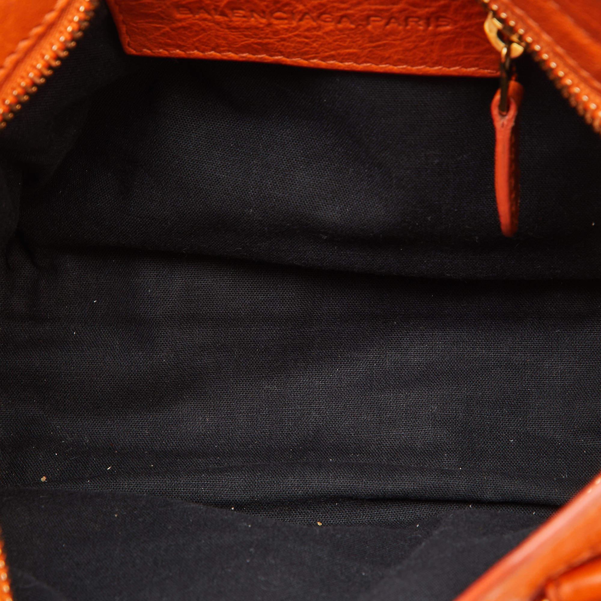 Balenciaga Tangerine Leather Mini RH City Bag 12