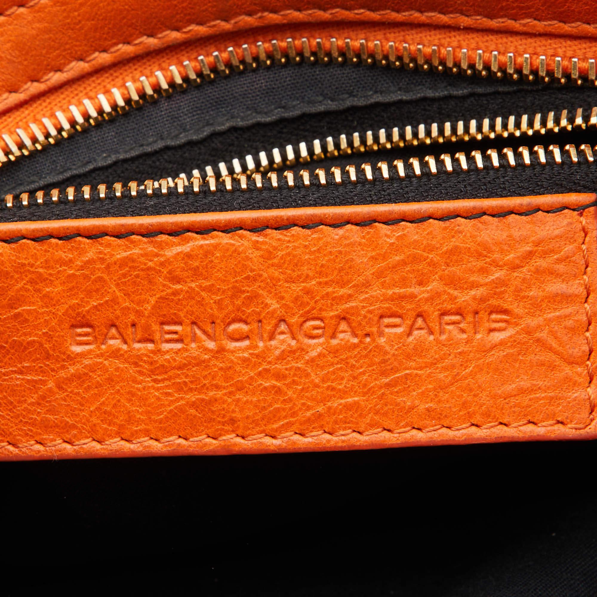 Balenciaga Tangerine Leather Mini RH City Bag 13