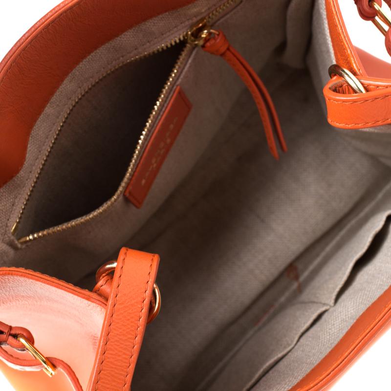 Balenciaga Tangerine Leather Padlock All Afternoon Tote 3