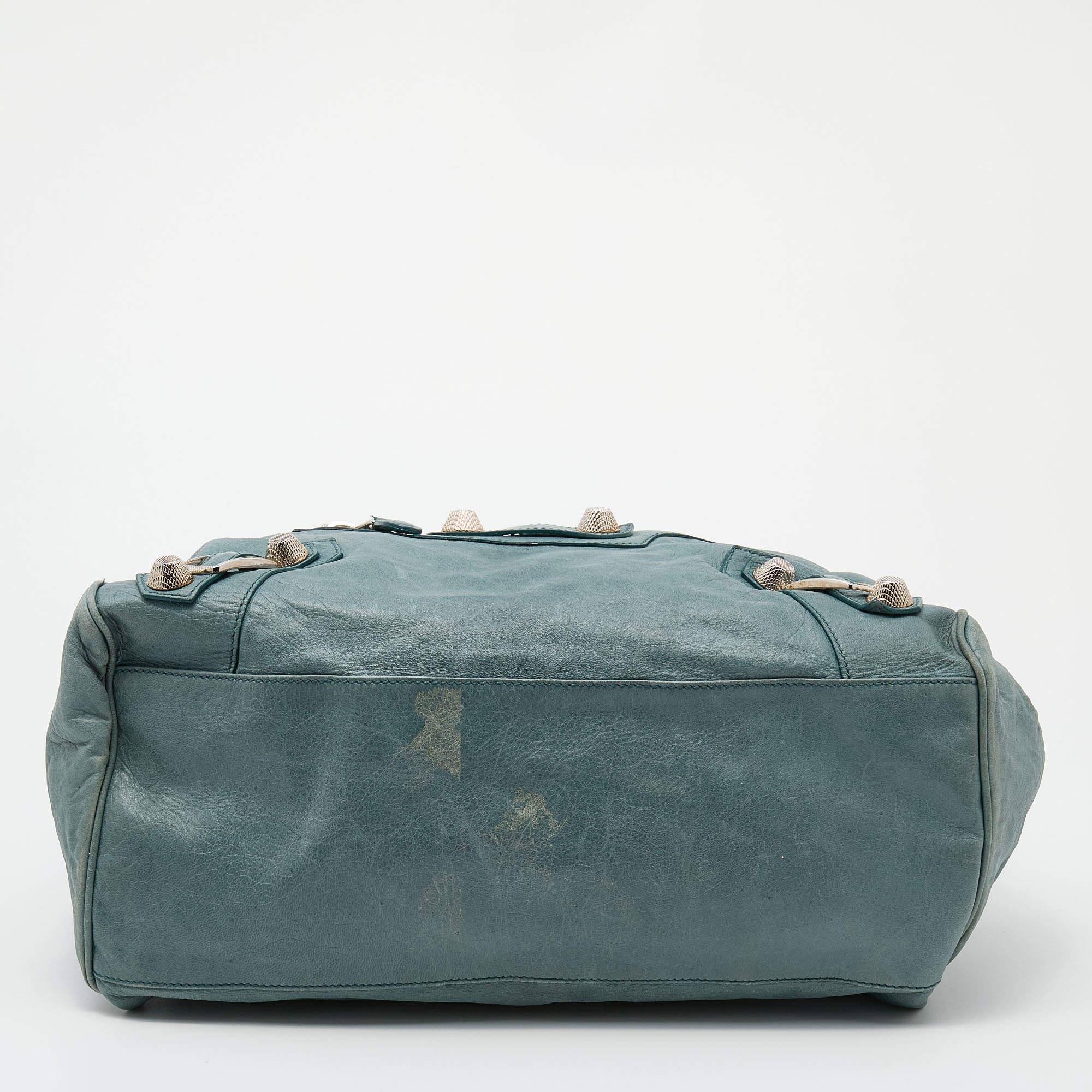 Balenciaga Tempete Leather GSH Midday Bag In Fair Condition In Dubai, Al Qouz 2