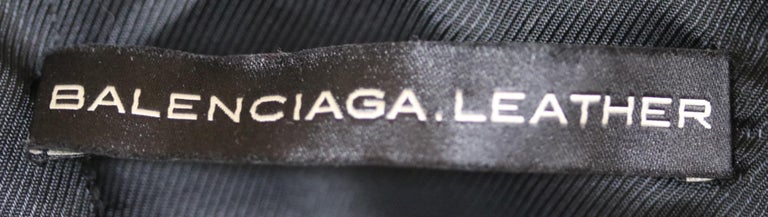 Balenciaga Textured-Leather Biker Jacket For Sale at 1stDibs
