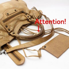 Balenciaga The City 2way 867274 Brown Leather Shoulder Bag