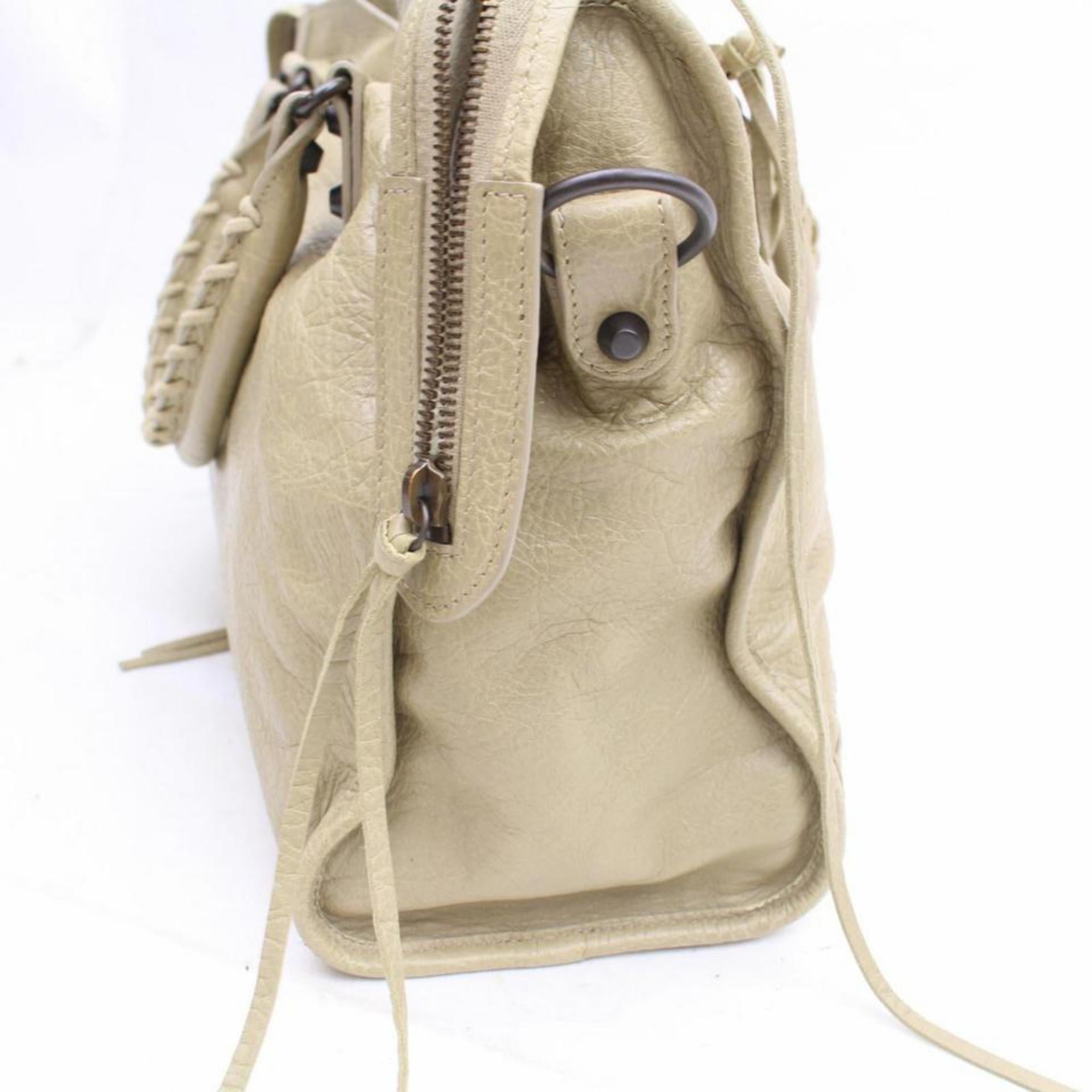 Balenciaga The City 2way 869864 Beige Leather Satchel For Sale 4