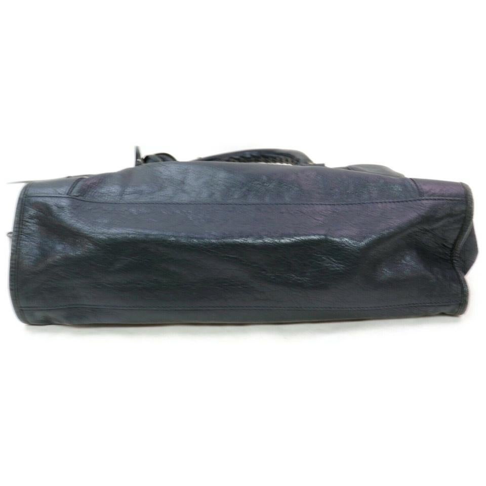Women's Balenciaga The City 2way Charcoal 872610 Gray Leather Shoulder Bag