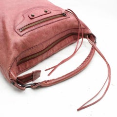 Balenciaga The Day Hobo 865766 Light Red Leather Shoulder Bag