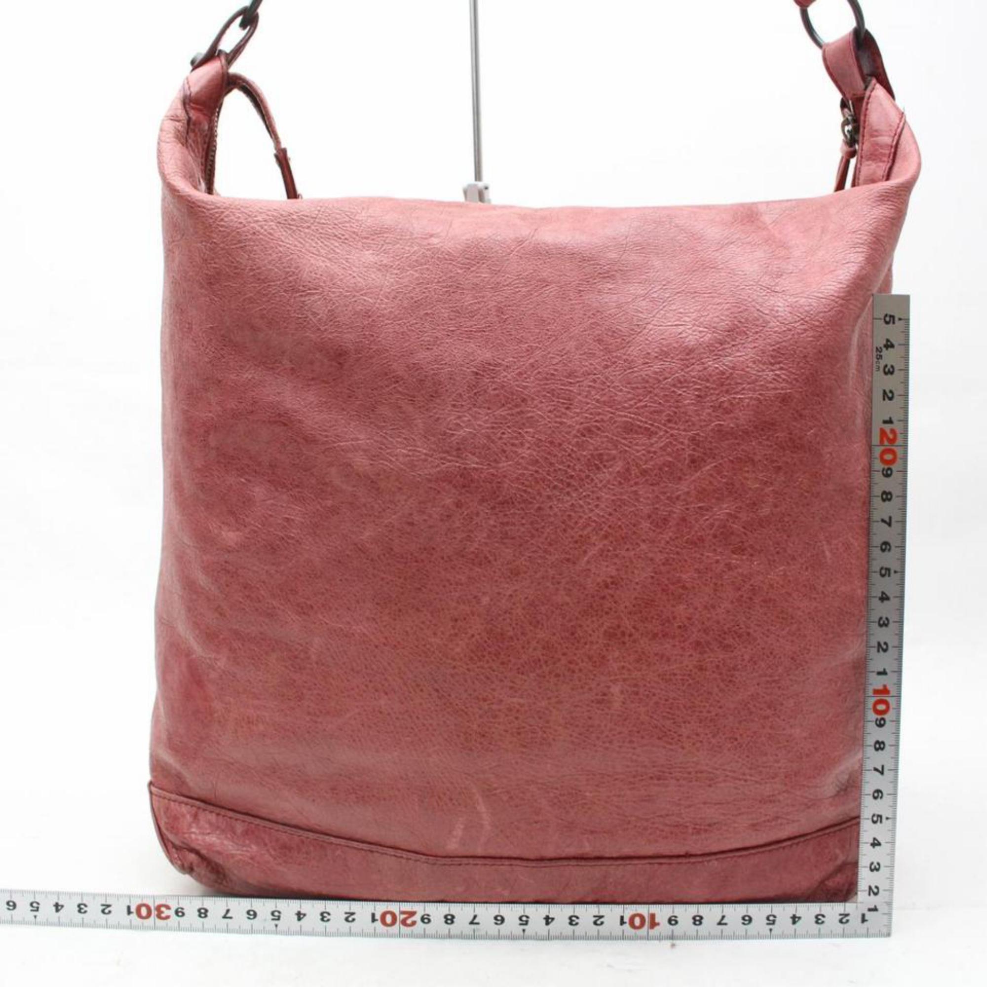 Balenciaga The Day Hobo 865766 Light Red Leather Shoulder Bag For Sale 1