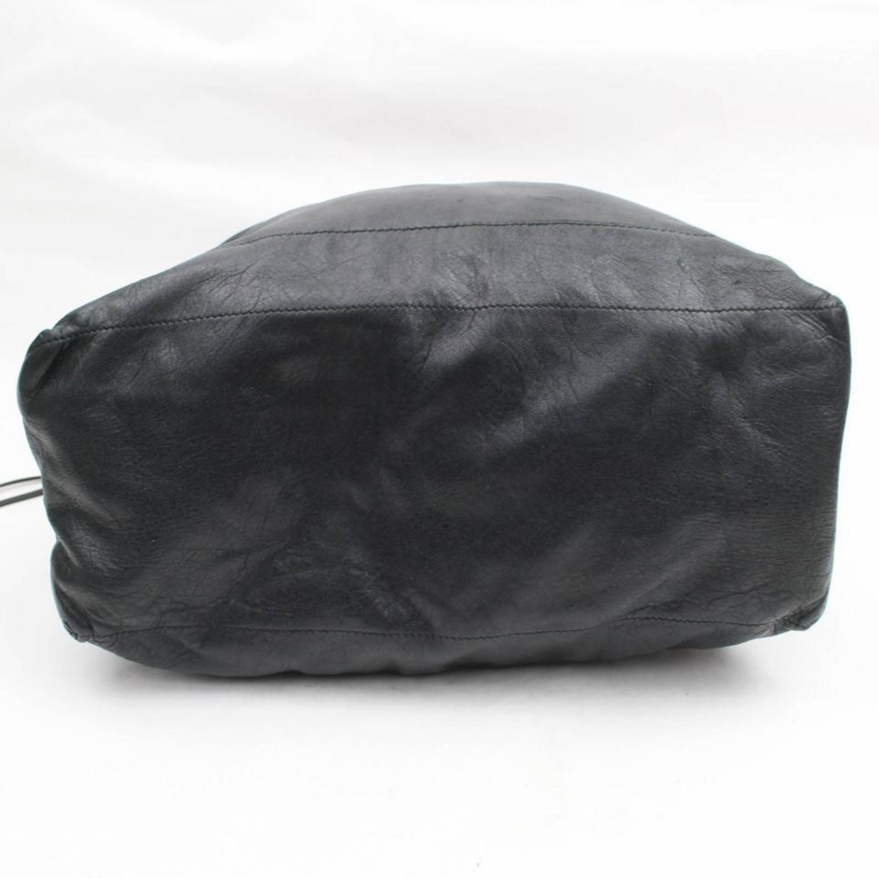 Balenciaga The Day Hobo 868349 Black Leather Shoulder Bag For Sale 3