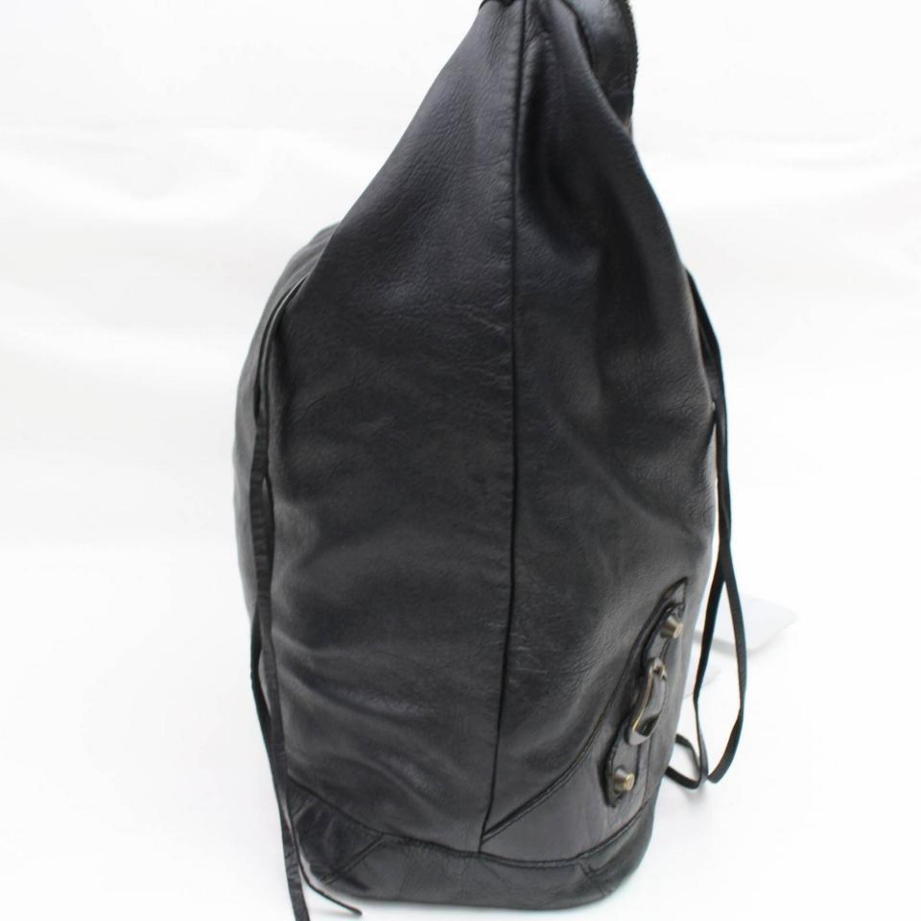 Balenciaga The Day Hobo 868349 Black Leather Shoulder Bag For Sale 4