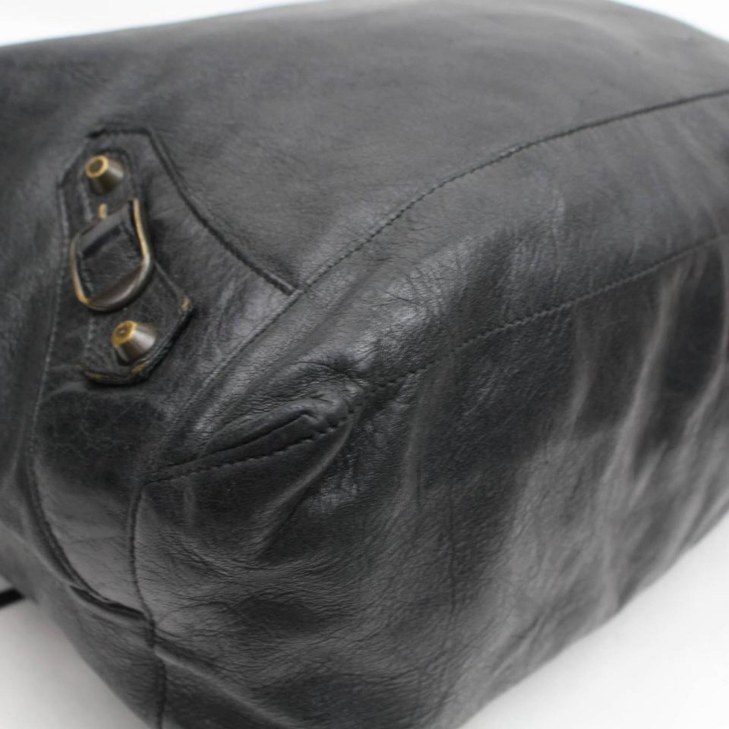Balenciaga The Day Hobo 868349 Black Leather Shoulder Bag For Sale 5