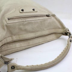 Balenciaga The Day One Hobo 866576 Beige Leder-Umhängetasche