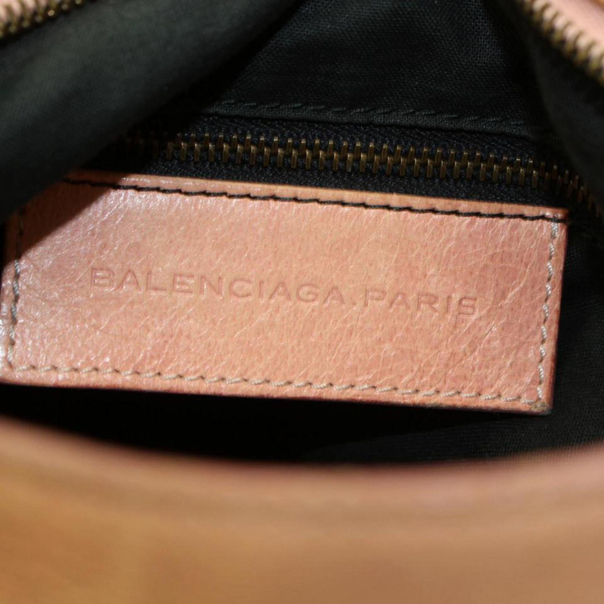 Brown Balenciaga The Town 2way 865676 Pink Leather Shoulder Bag For Sale
