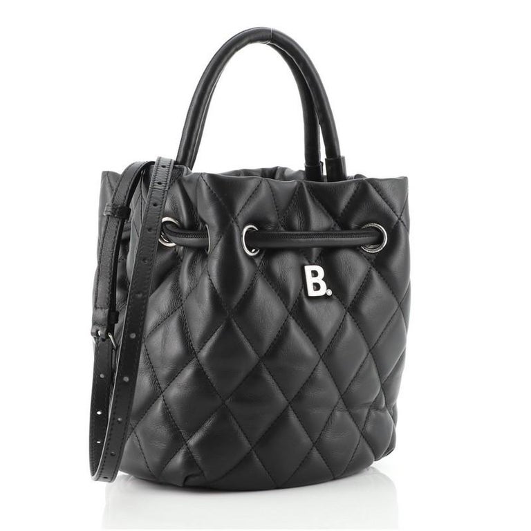 Balenciaga Touch B. Bucket Bag Quilted Leather Small at 1stDibs