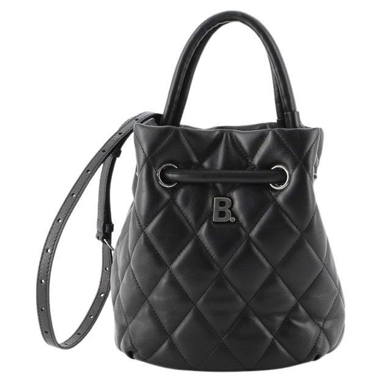 Balenciaga Touch B. Bucket Bag Quilted Leather Small
