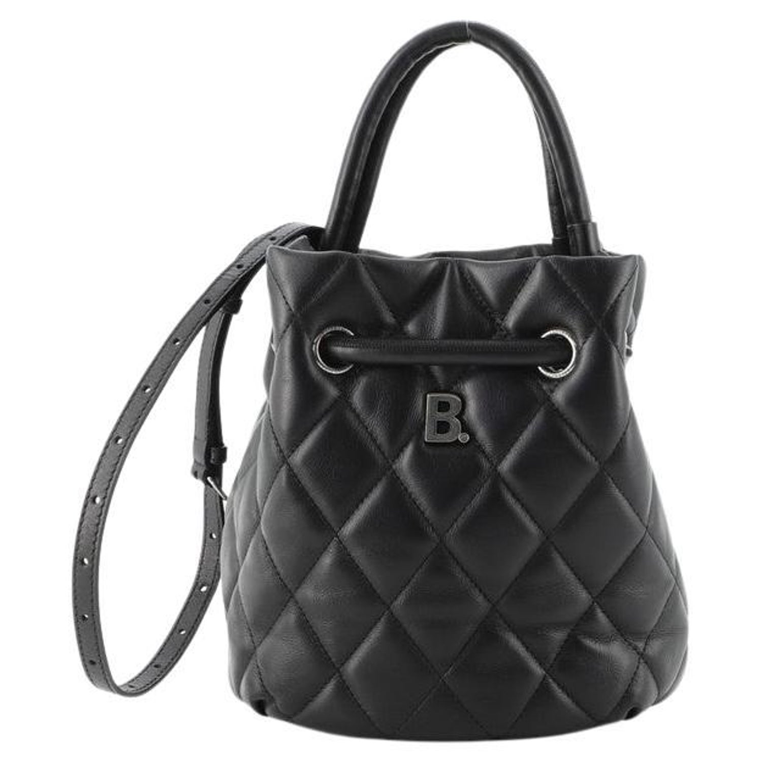 Balenciaga Touch B. Bucket Bag Quilted Leather Small at 1stDibs