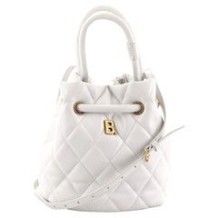 Balenciaga Touch B. Bucket Bag Quilted Leather Small