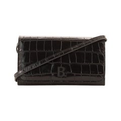 Balenciaga Touch B. Crossbody Bag Crocodile Embossed Leather Mini
