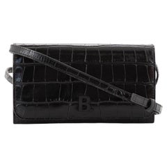 Balenciaga Touch B. Crossbody Bag Crocodile Embossed Leather Mini