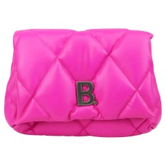 Balenciaga Touch verzierte Clutch aus gestepptem Leder