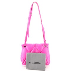 Balenciaga Touch Shoulder Bag Quilted Puffy Leather Medium