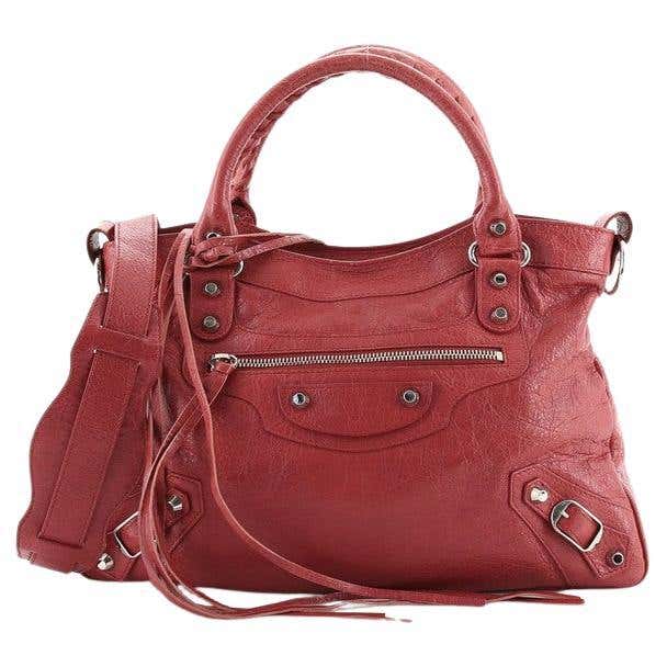 Balenciaga First 2way 867997 Brown Leather Shoulder Bag For Sale at 1stDibs