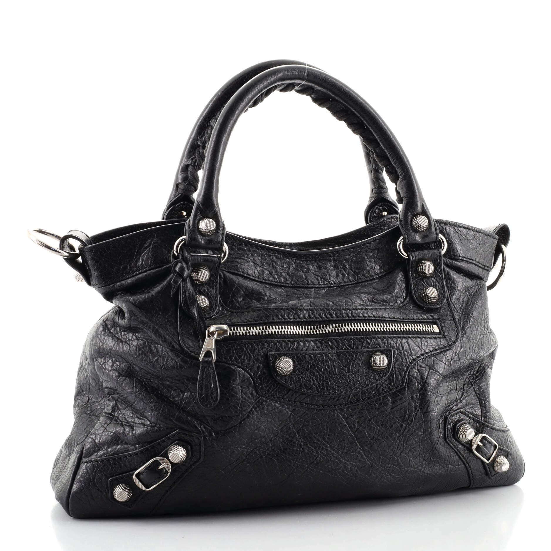 balenciaga classic town bag anthracite with outside pockets