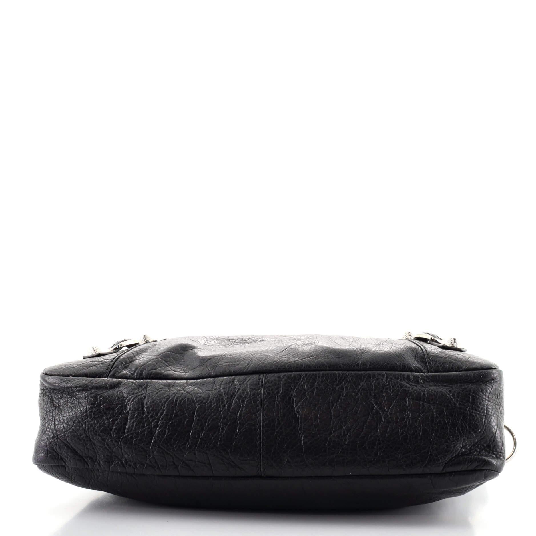 Black Balenciaga Town Giant Studs Bag Leather