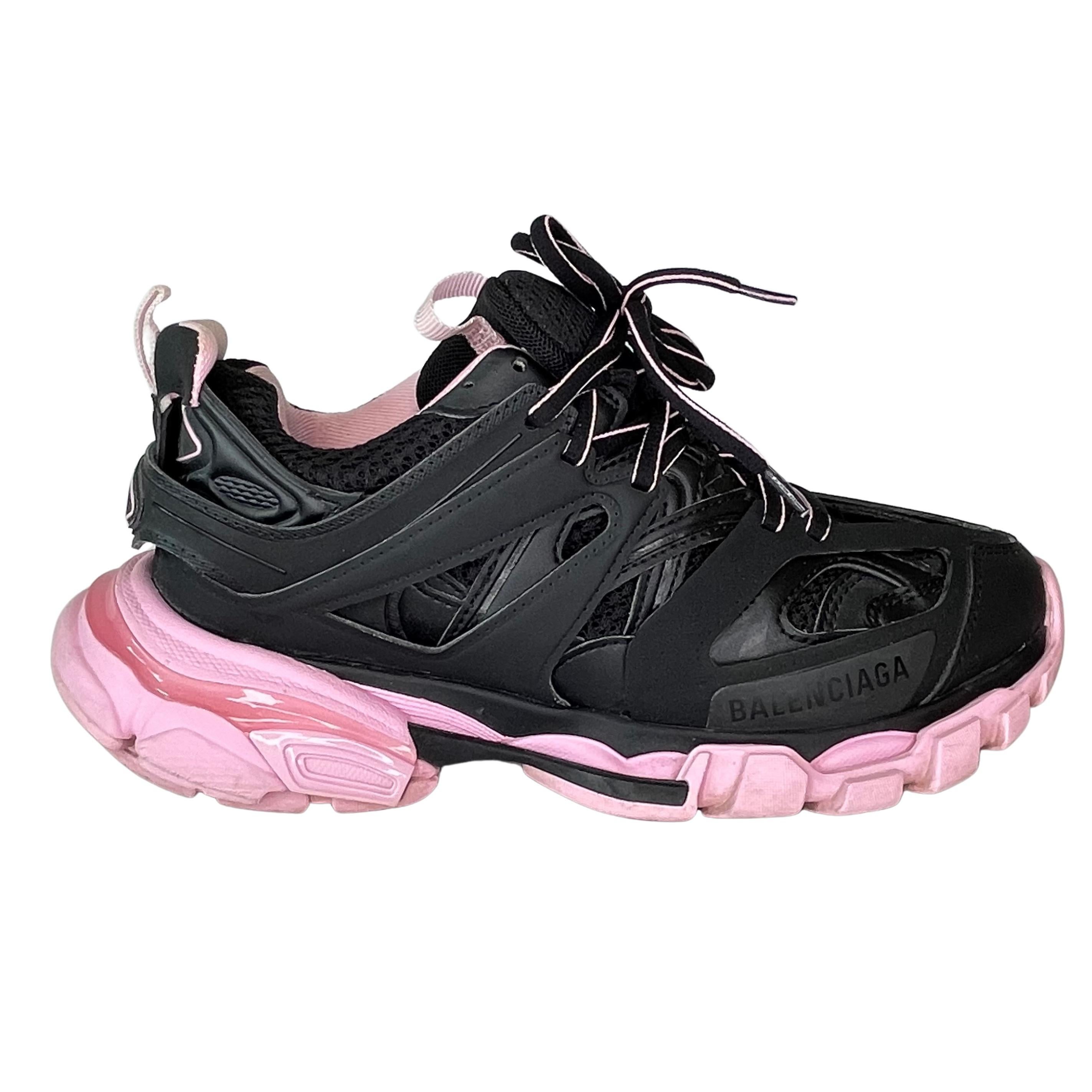 Balenciaga Track Low Top Black/Pink Sneakers (7 US) 1stDibs | black and pink balenciaga black pink balenciaga track, balenciaga track black pink