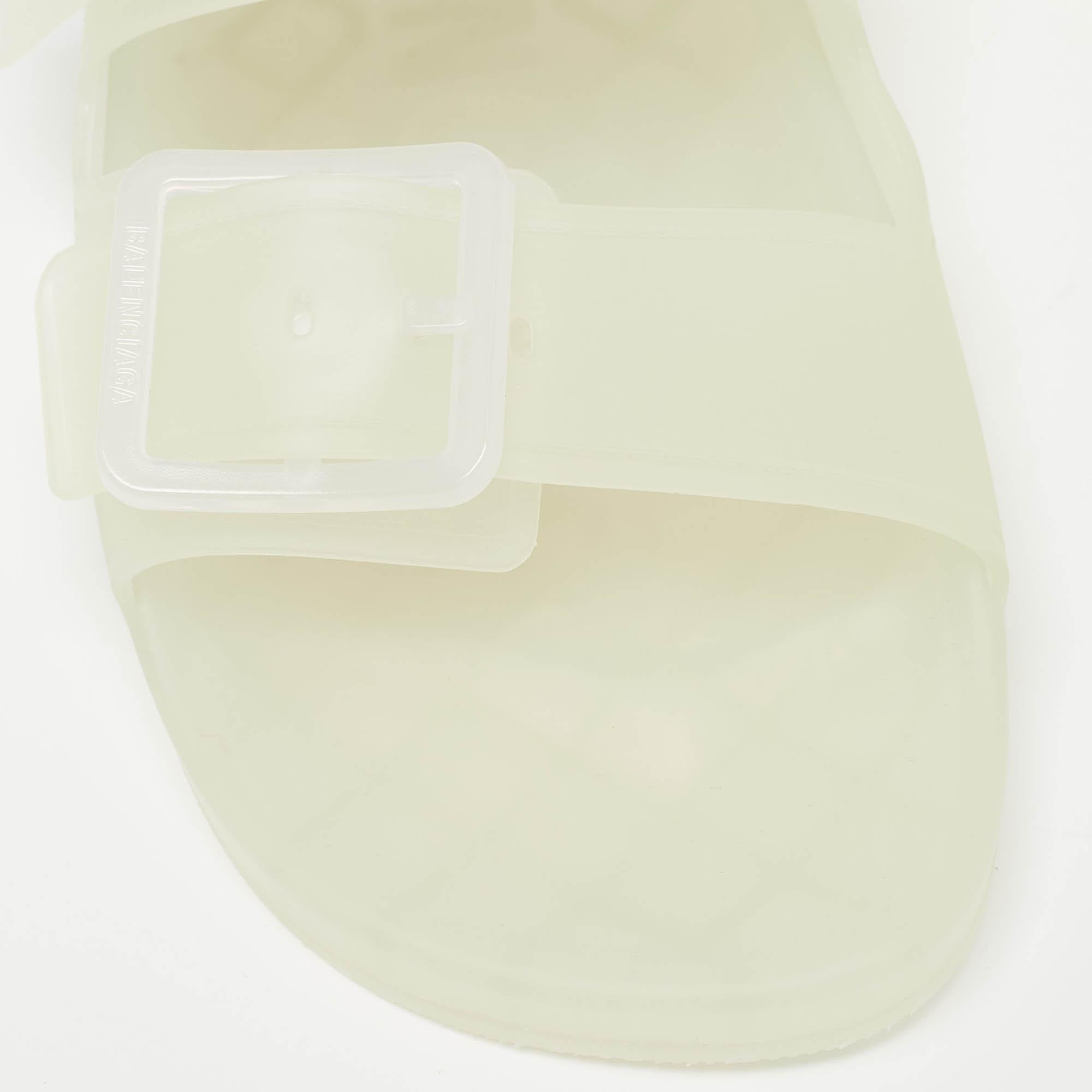 Women's Balenciaga Transparent Rubber Mallorca Slides Size 42