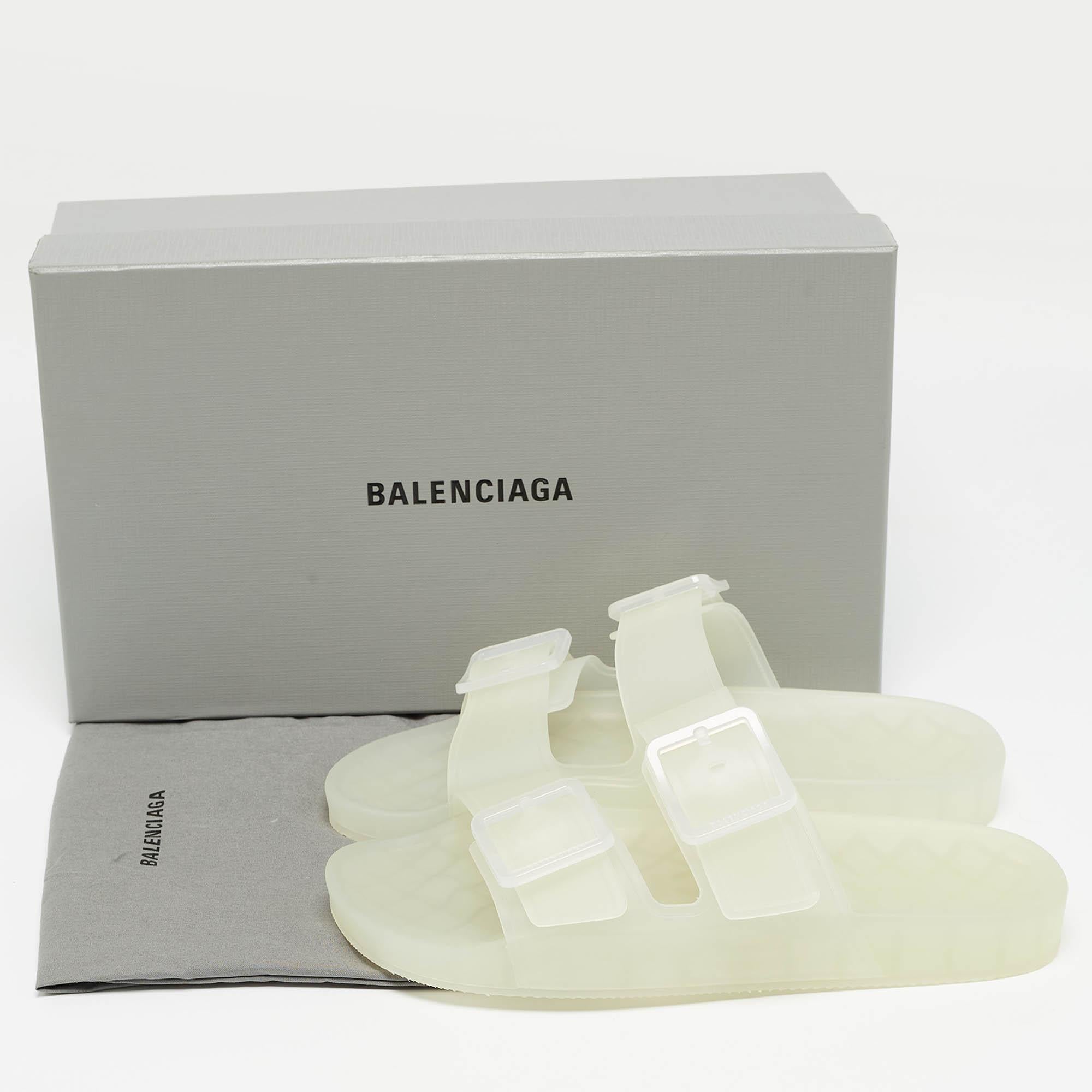Balenciaga Transparent Rubber Mallorca Slides Size 42 For Sale 3