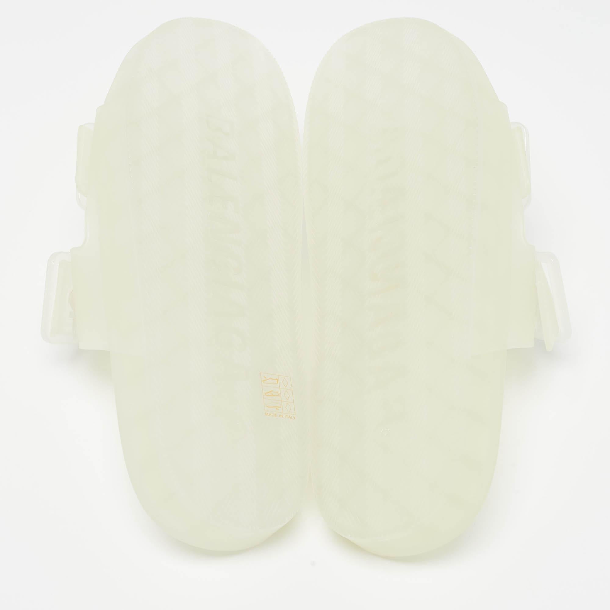 Balenciaga Transparent Rubber Mallorca Slides Size 42 For Sale 4