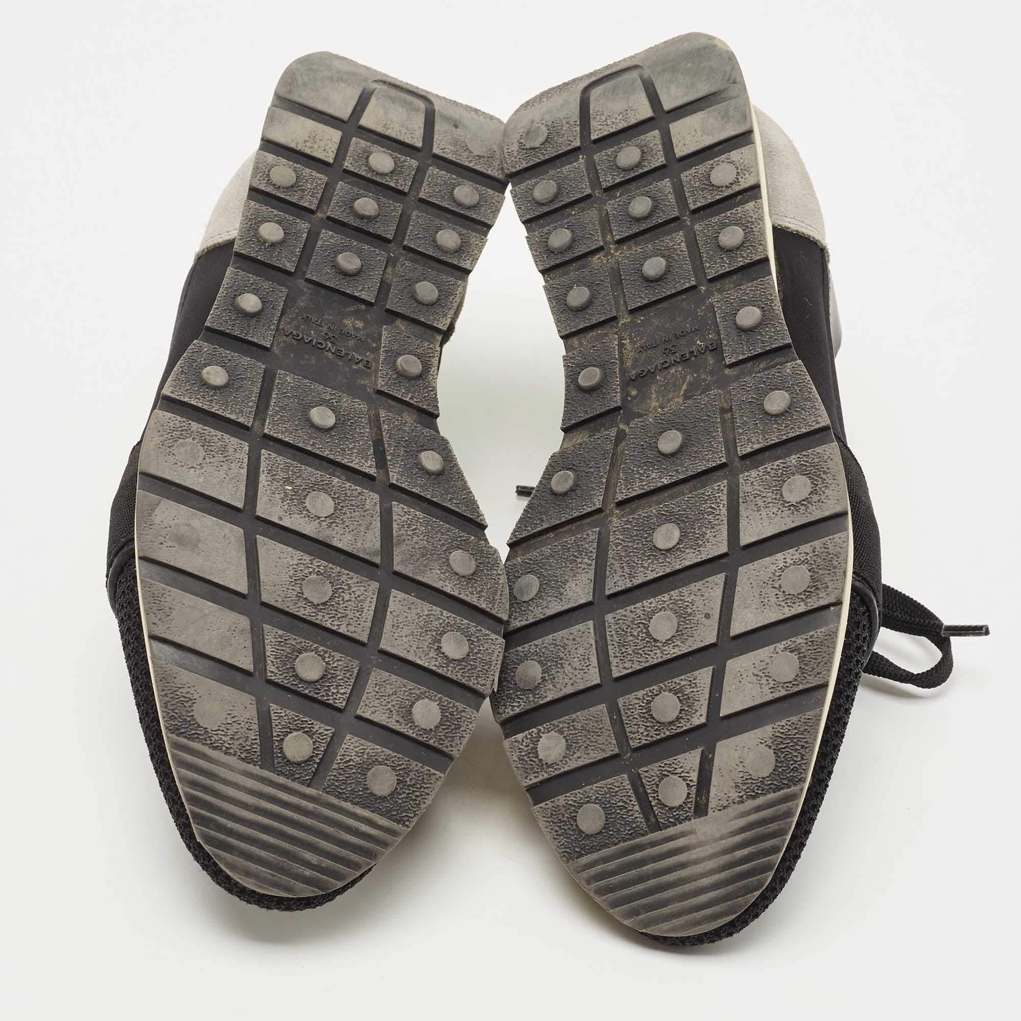 Balenciaga Tri Farbe Leder und Mesh Race Runner Turnschuhe Größe 36 im Angebot 1