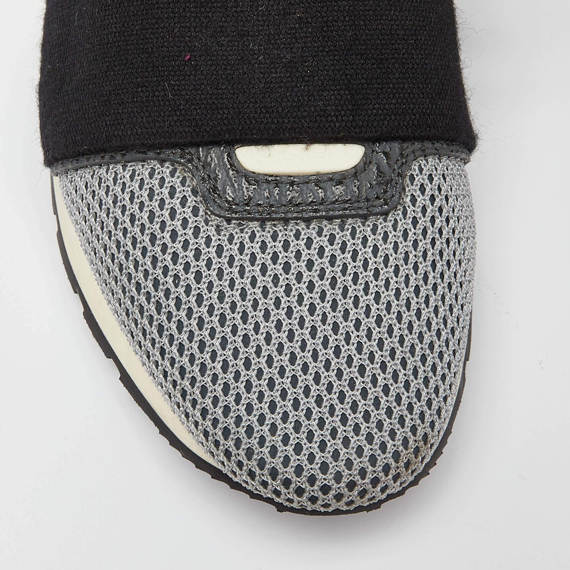 Baskets de course Balenciaga Tricolore en maille et daim et maille de cuir Taille 39 en vente 3