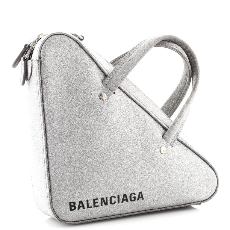 balenciaga triangle glitter bag