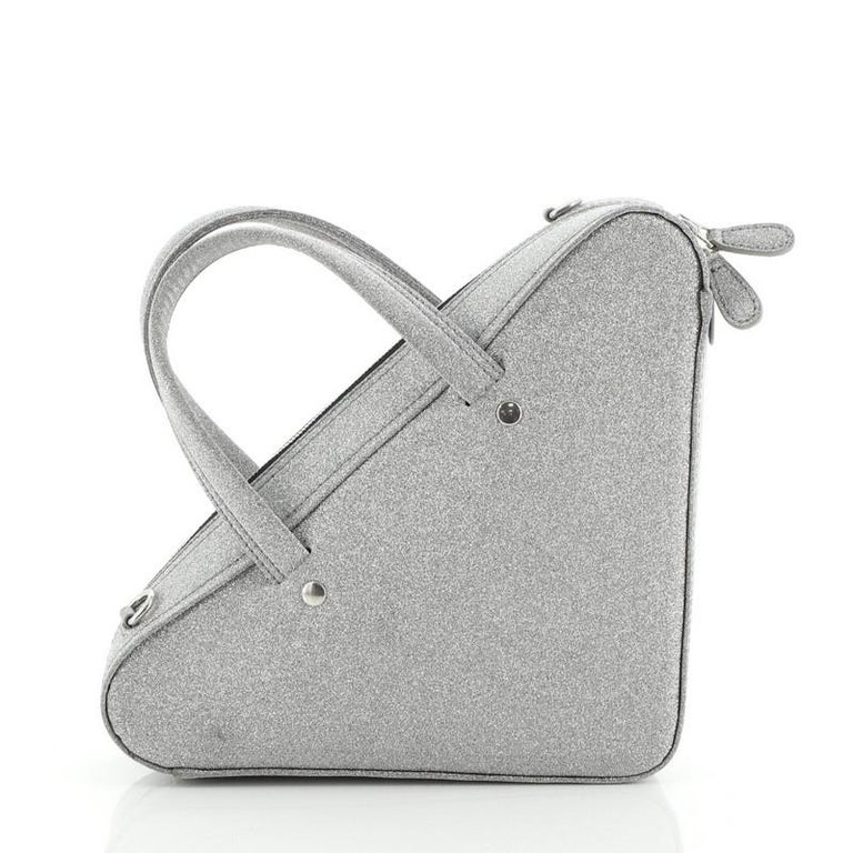 balenciaga triangle glitter bag