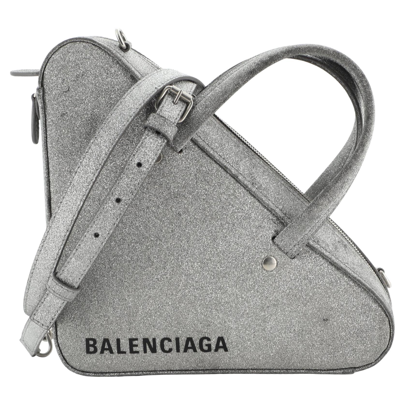 Balenciaga Triangle Duffle Bag Glitter XS at 1stDibs