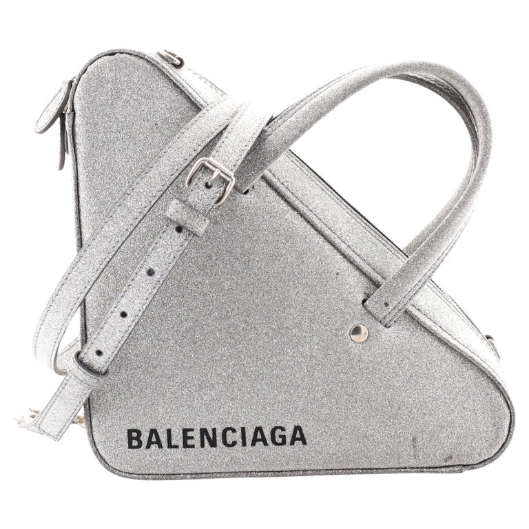 balenciaga triangle glitter bag