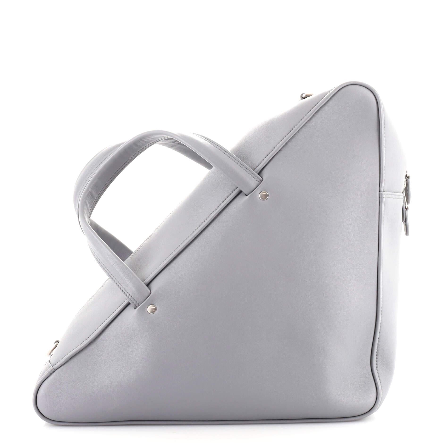 Balenciaga Triangle Duffle Bag Leather Medium In Good Condition In NY, NY