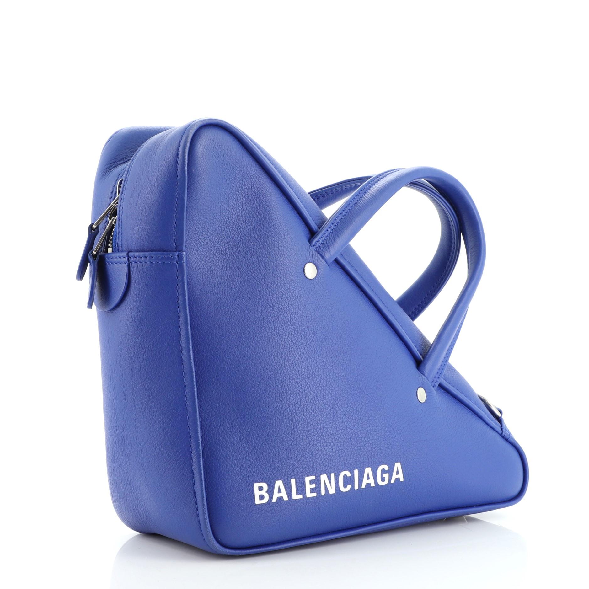 Balenciaga Triangle Duffle Bag Leather Small at 1stDibs
