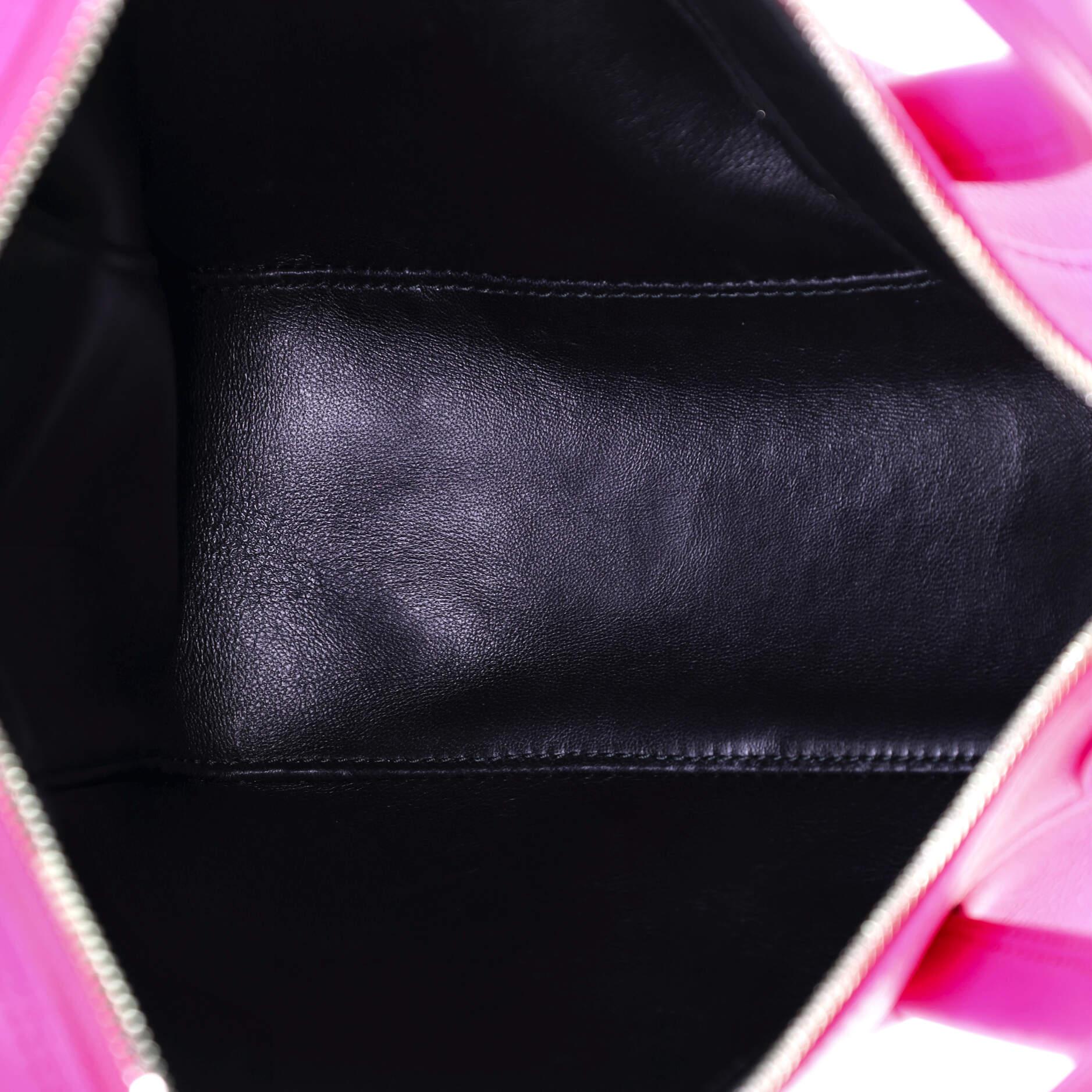 Pink Balenciaga Triangle Duffle Bag Leather Small