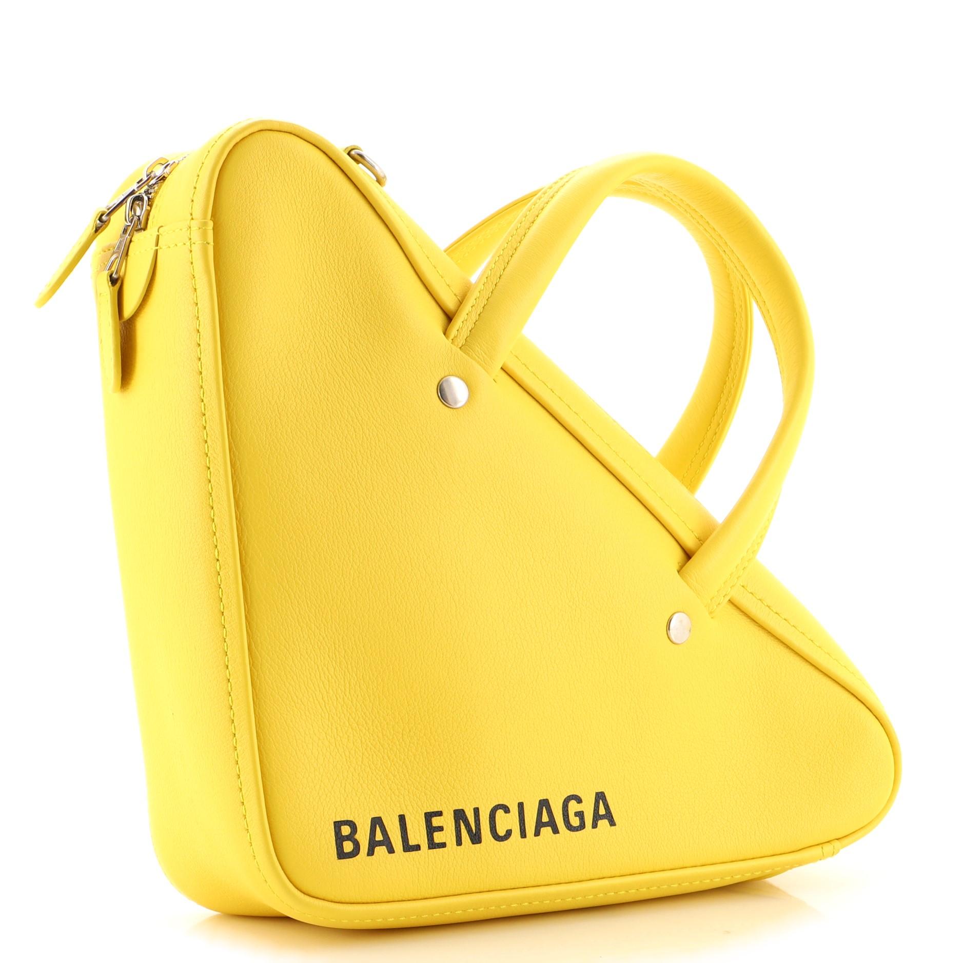 Balenciaga Triangle Duffle Bag Leather XS For Sale at 1stDibs